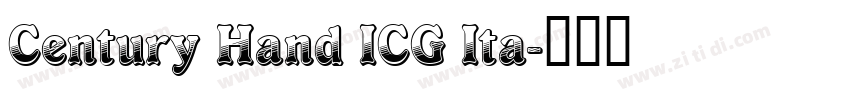 Century Hand ICG Ita字体转换